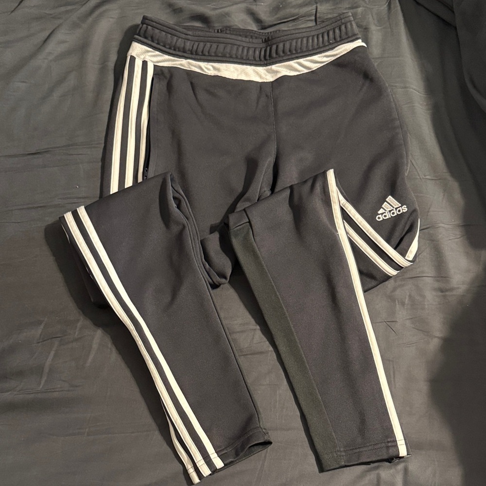 Adidas Kids Black and White Joggers
